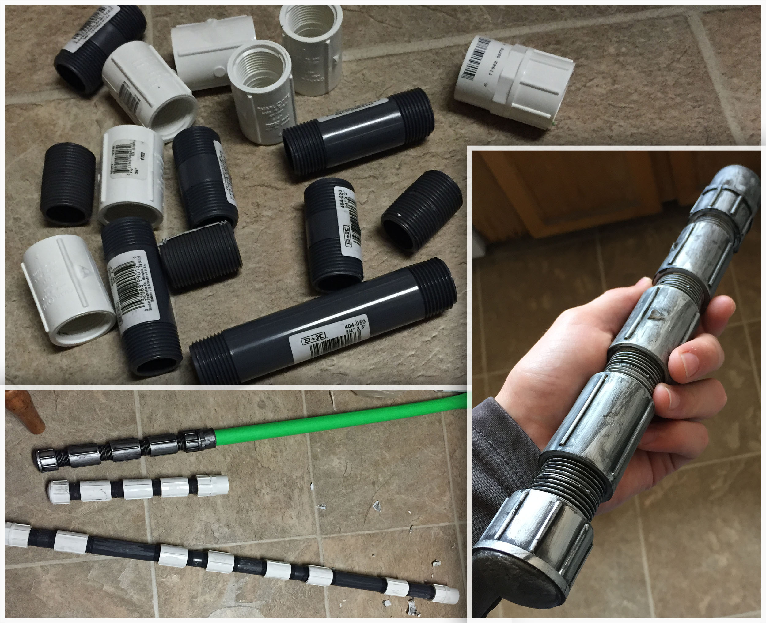 pvc lightsaber handle